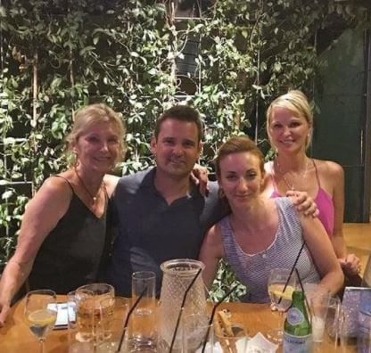John Huddy with family along with his sister, Juliet